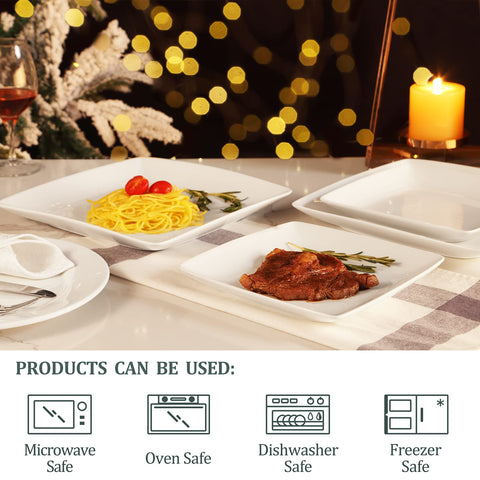 Yedio square plate for snacks keeps portions neat and easy to stack
