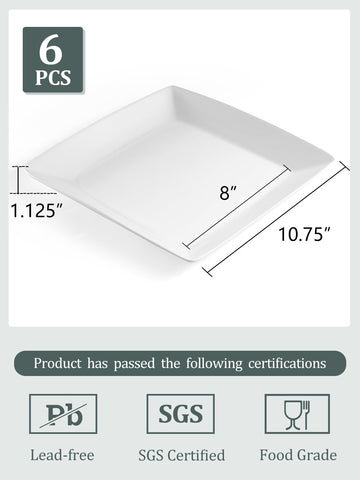 Yedio square plate with steak presents a sturdy, versatile option for casual or formal meals