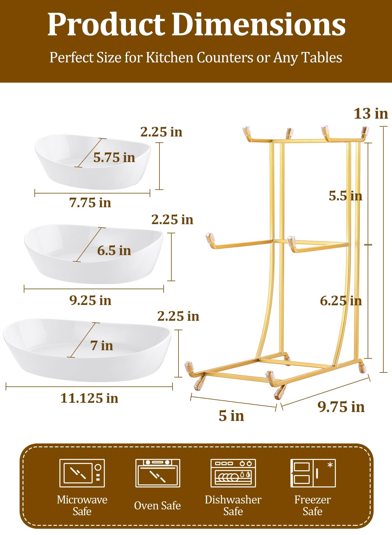 Yedio stable one-piece stand with anti-slip feet securing items on the counter