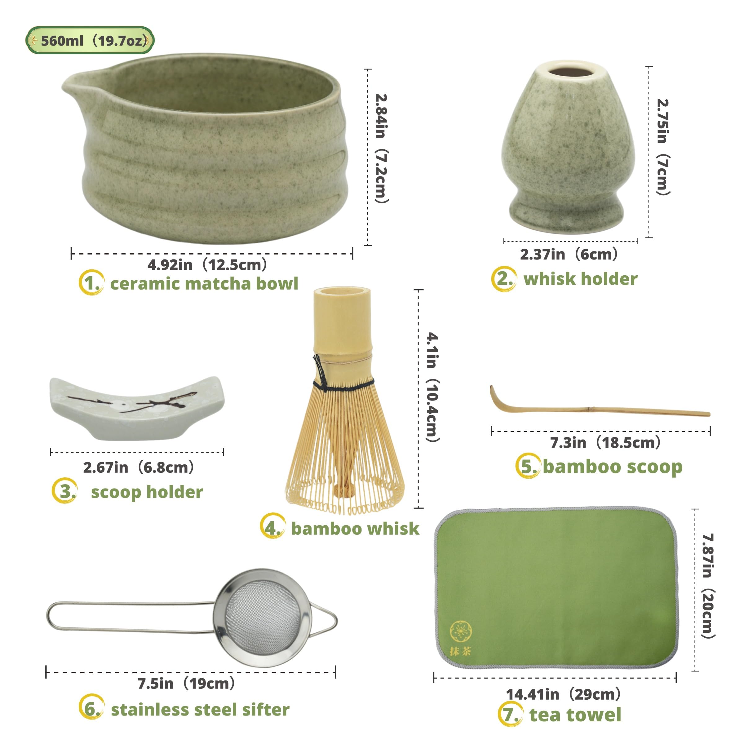 YEEMUOS matcha whisk close-up for lump-free blending.