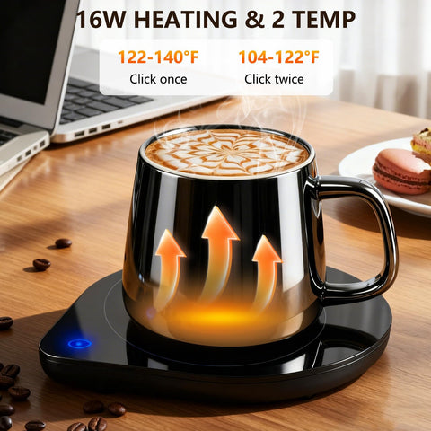 Yeewell mug warmer temperature control keeps drinks at a steady, enjoyable heat