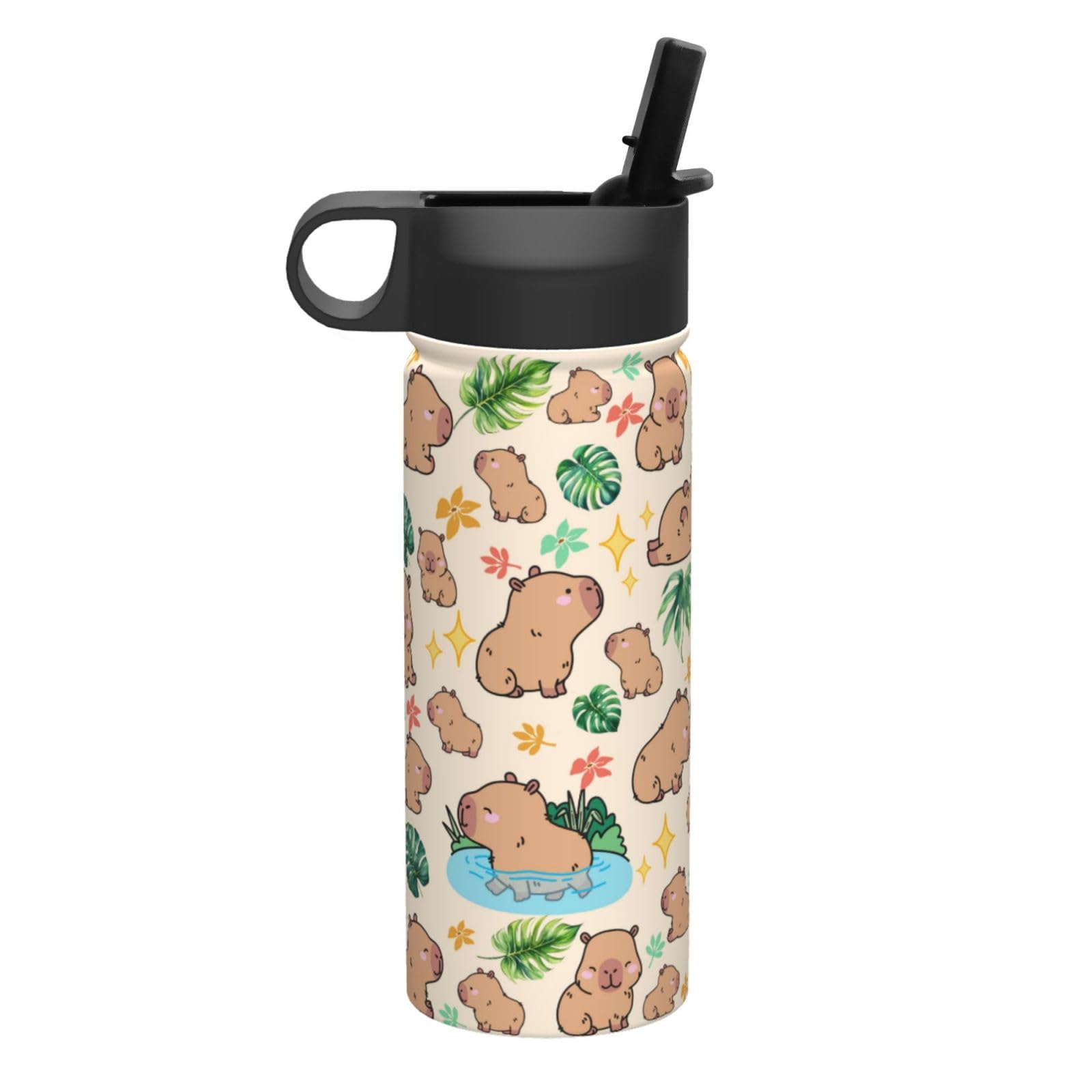Yegonggong capybara pattern design tumbler, eye-catching daily companion.