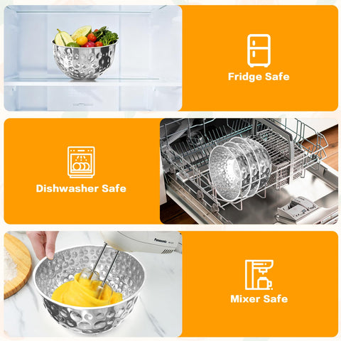 YEJZXY dishwasher-safe bowls simplify cleanup after cooking