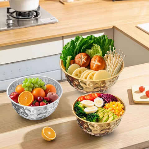 YEJZXY 4.9 qt mixing bowl from YEJZXY set ideal for large salads or dough