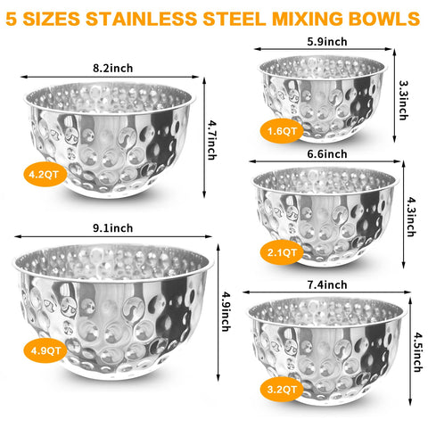 YEJZXY nesting design saves space while keeping bowls within easy reach