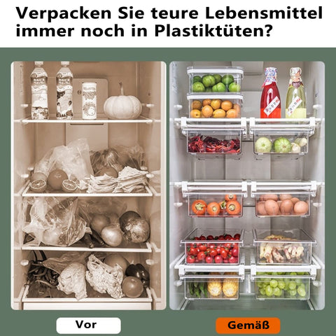 YekouMax extendable rails ensure smooth glide for flexible fridge storage.