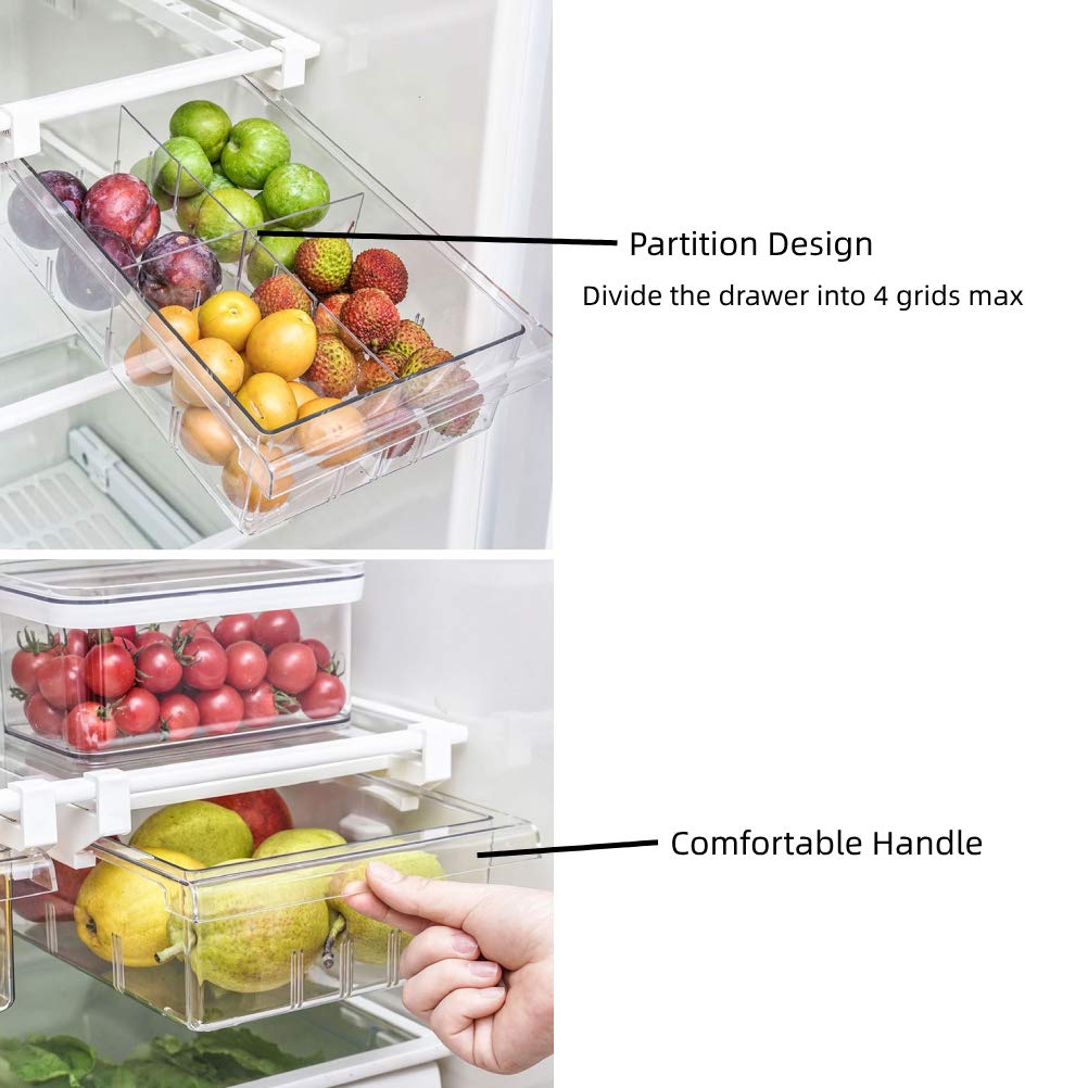 YekouMax two-drawer dividers help organize leftovers and sauces.
