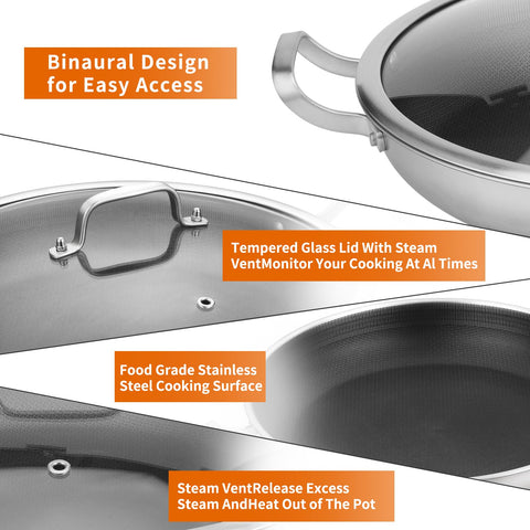 Yeksum Paella Pan deep walls indicating heat retention during meals