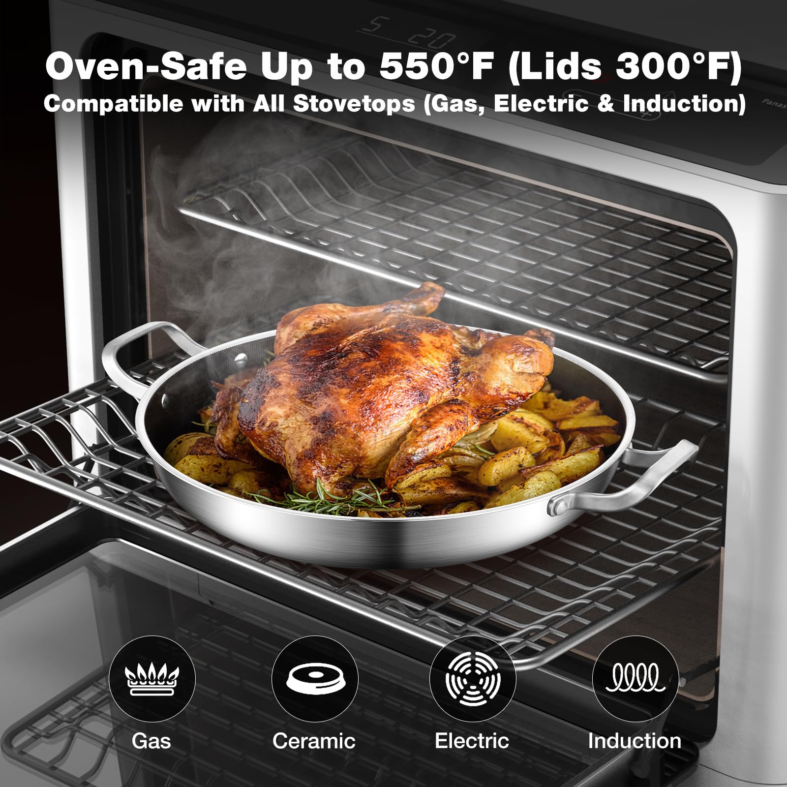 Yeksum Paella Pan dishwasher-safe for simple cleanup after meals