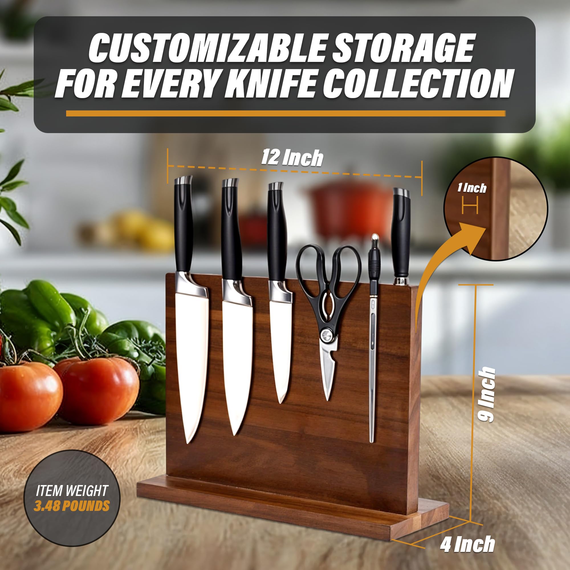 YelloIris sleek acacia finish complements modern kitchens while offering durable storage.