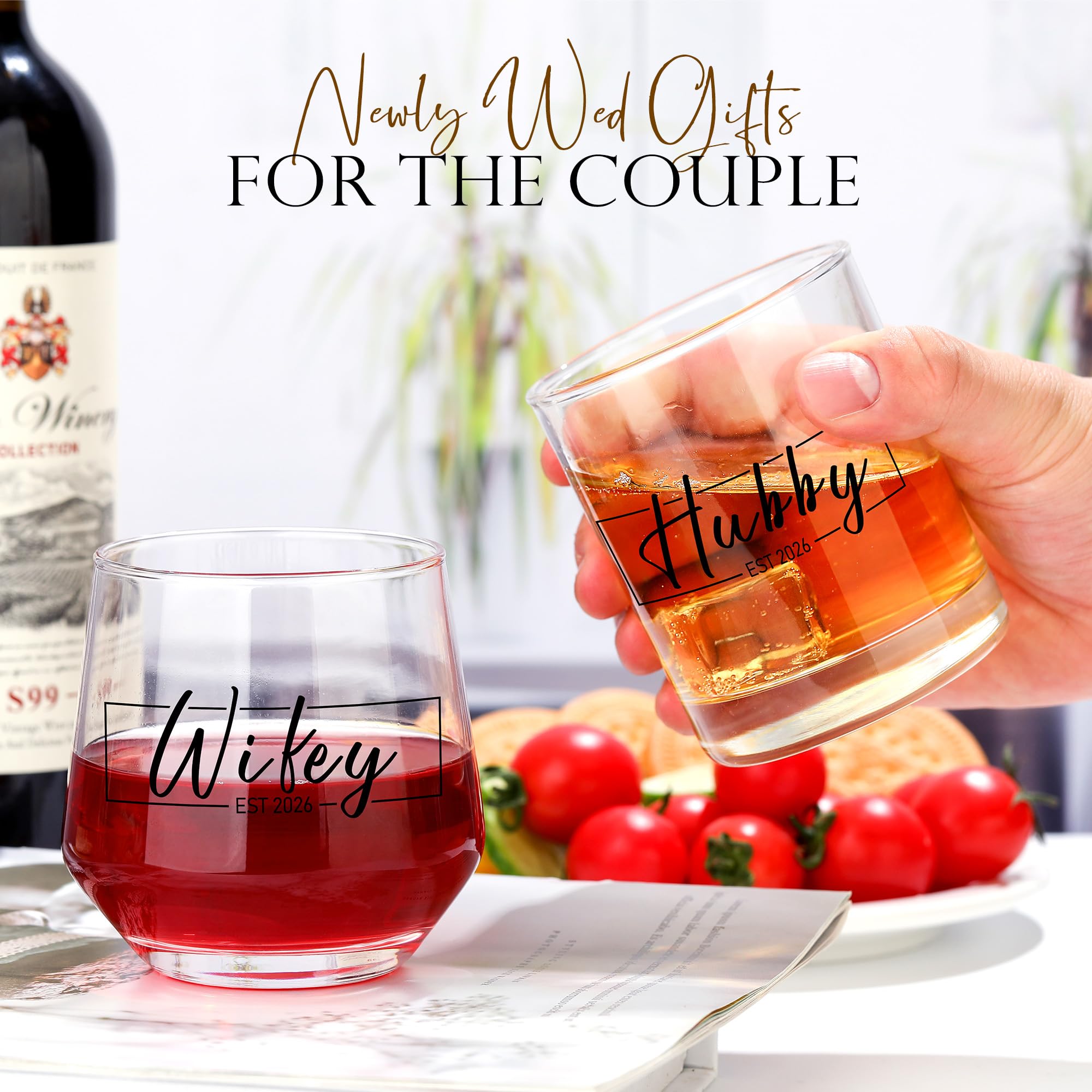 YENCHORN wedding hubby glass with classic design for celebrations