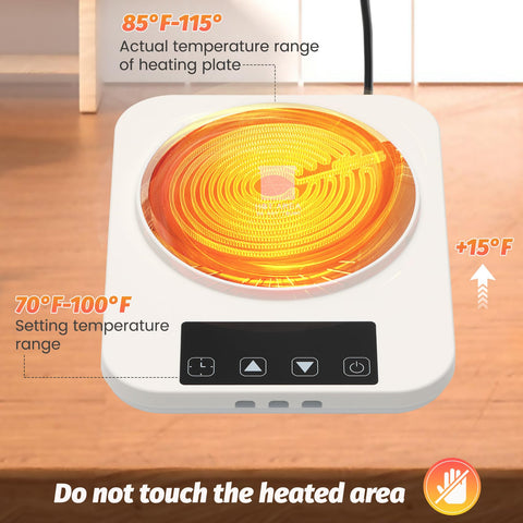 Yendse warmer features a 12 hour timer for auto on off scheduling