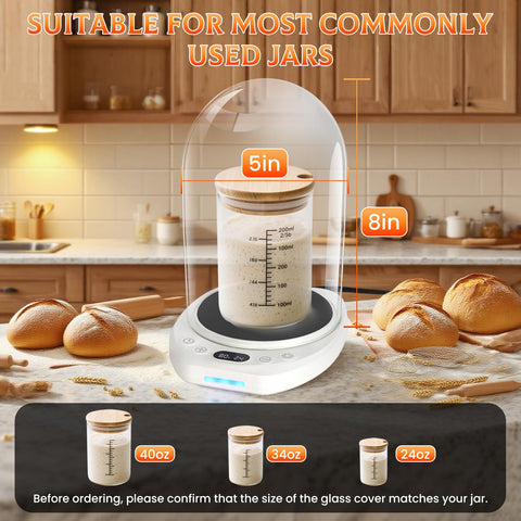 Yendse warmer integrates with a fermentation setup for steady temperature.