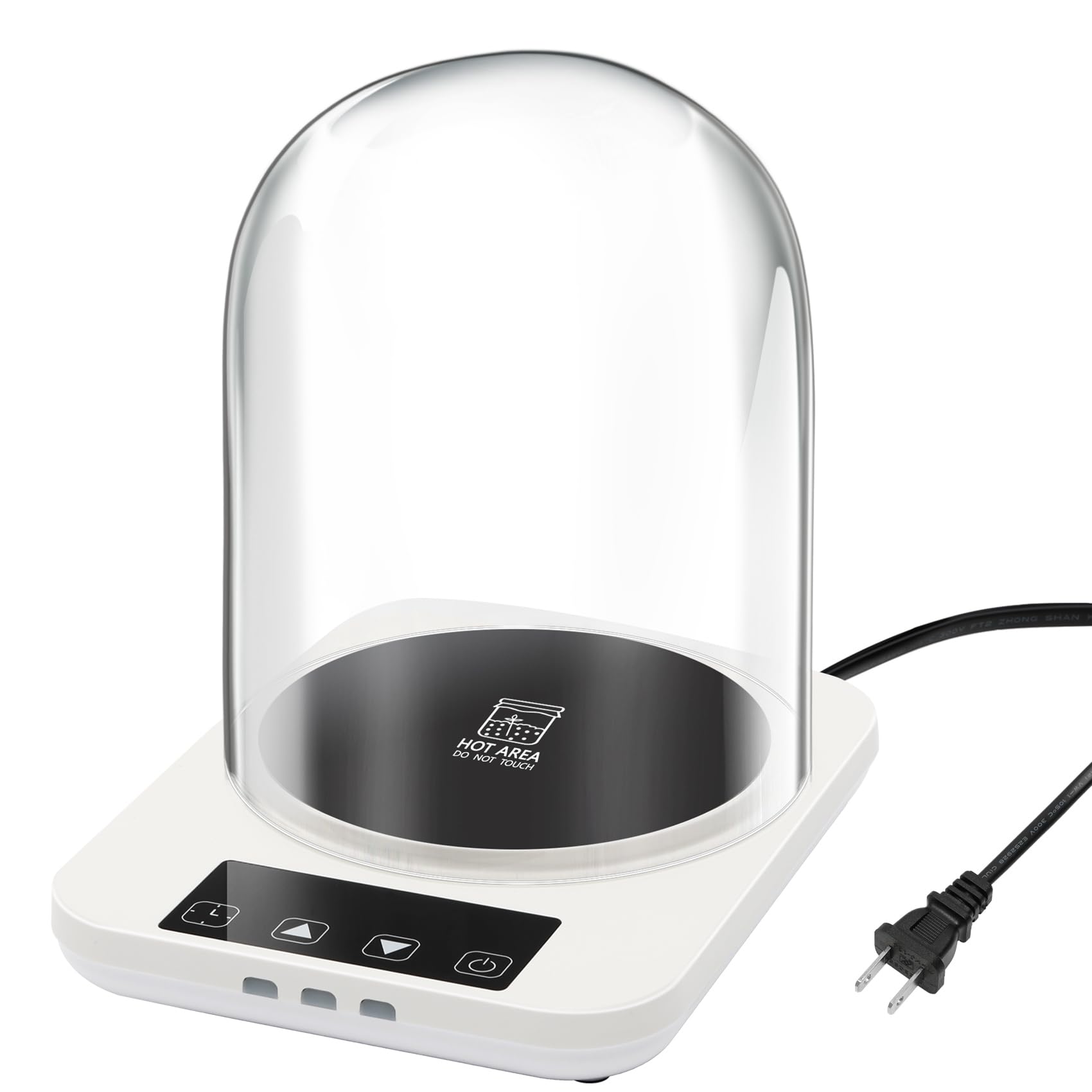 Yendse Sourdough Warmer with glass dome shows clear monitoring capability and heat containment