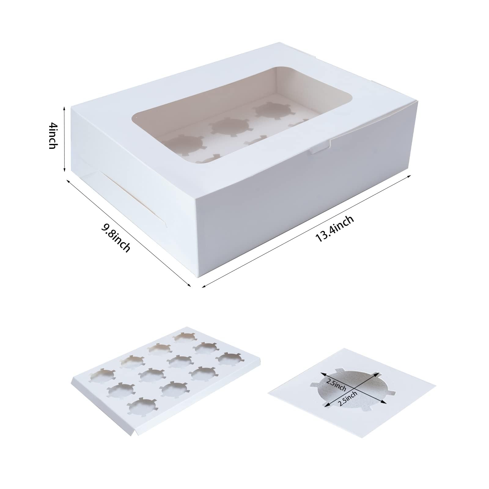 Yeplan cupcake stand inserts hold 12 cupcakes for neat presentation