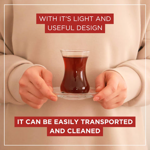 yersiz thick-base glass provides stable grip for hot tea