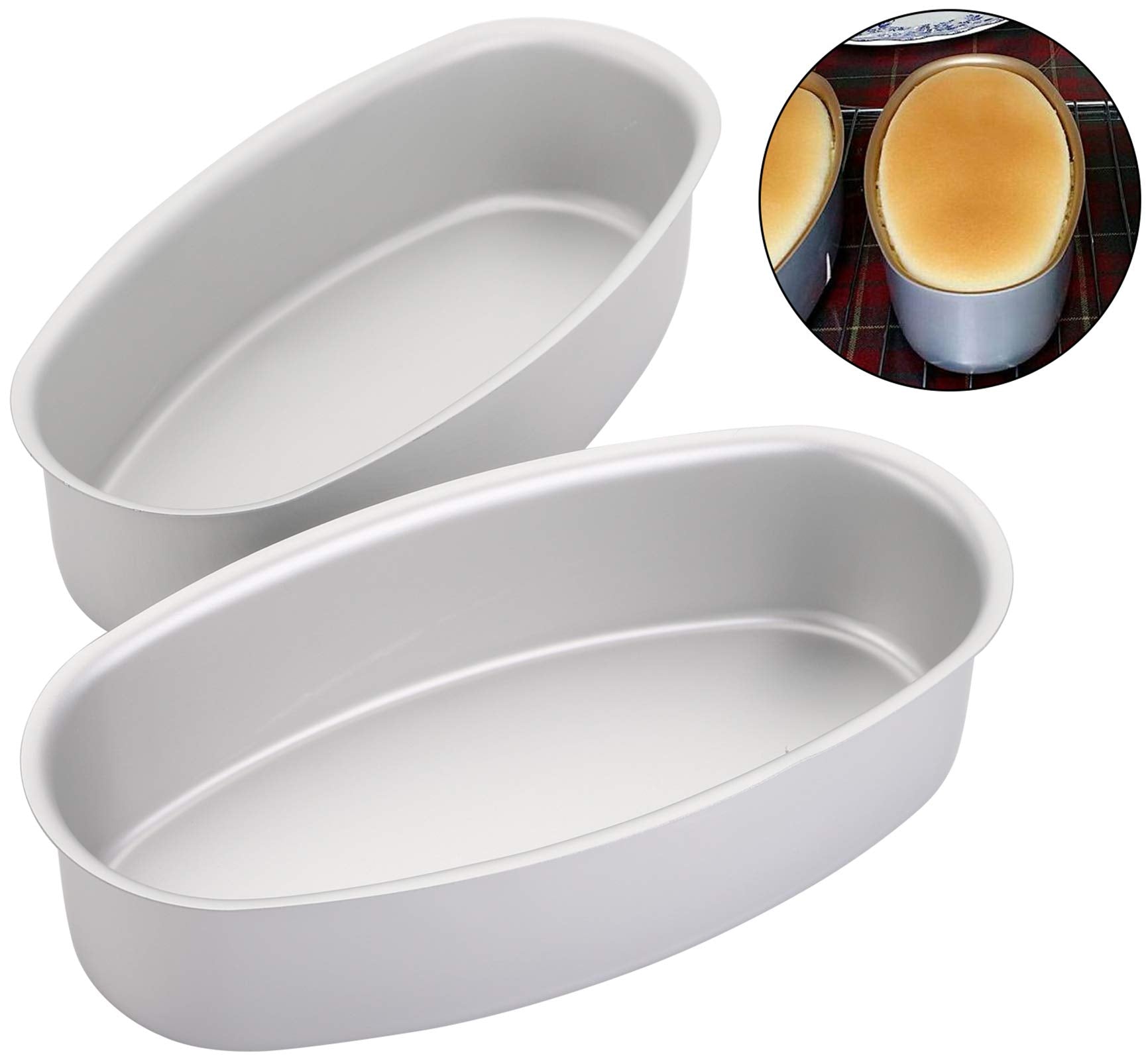 Yesland aluminum oval pan 4-pack – versatile for bread, cake, and casseroles.