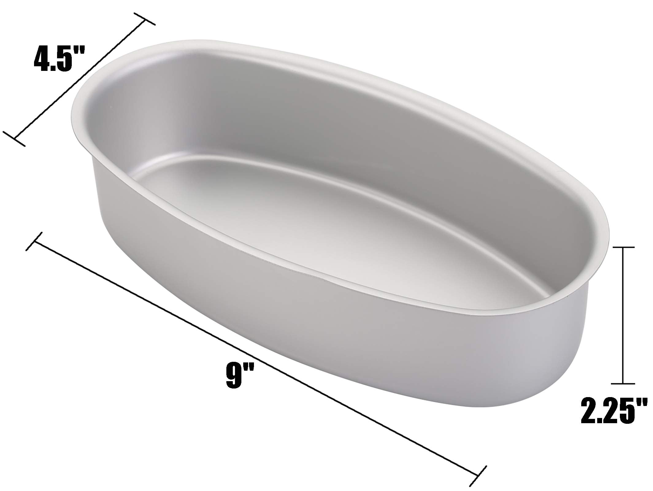 Yesland oval bakeware nonstick 4-pack – easy release for clean cakes.