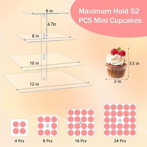 YestBuy acrylic stand with edge finish for a polished cake display