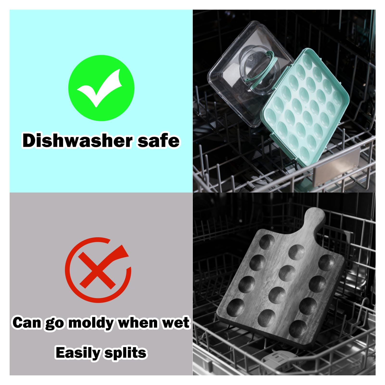 YETESON leak-proof lid keeps egg halves fresh on the go.