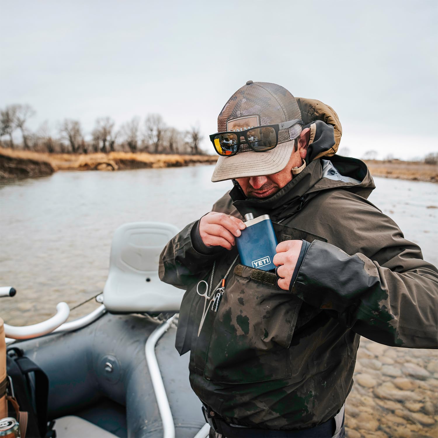 YETI 7 oz navy portable design, pocket-sized hydration