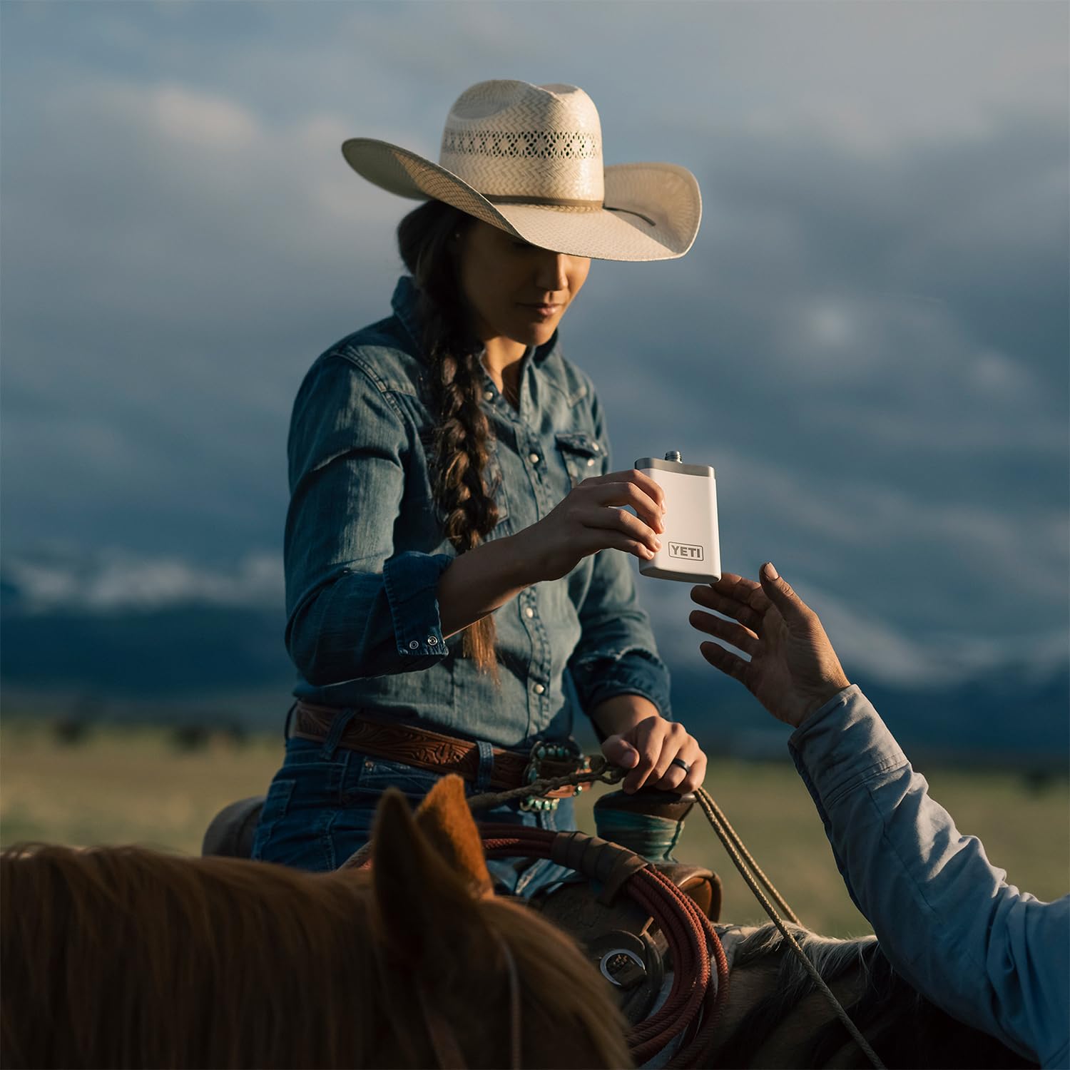 YETI 7 oz flask white backpack-friendly size for travel