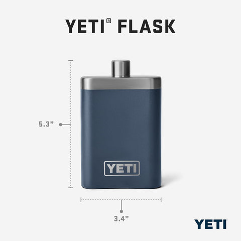 YETI 7 oz flask white portable design suitable for pockets and bags