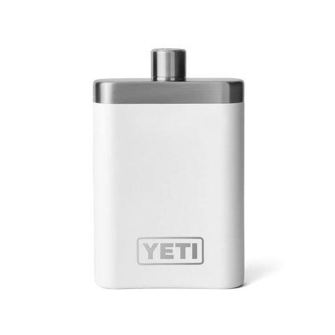 YETI 7 oz flask white with funnel for mess-free filling