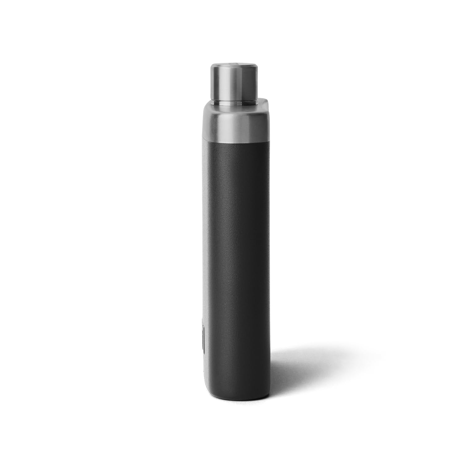 Black finish on YETI flask highlights durable steel construction
