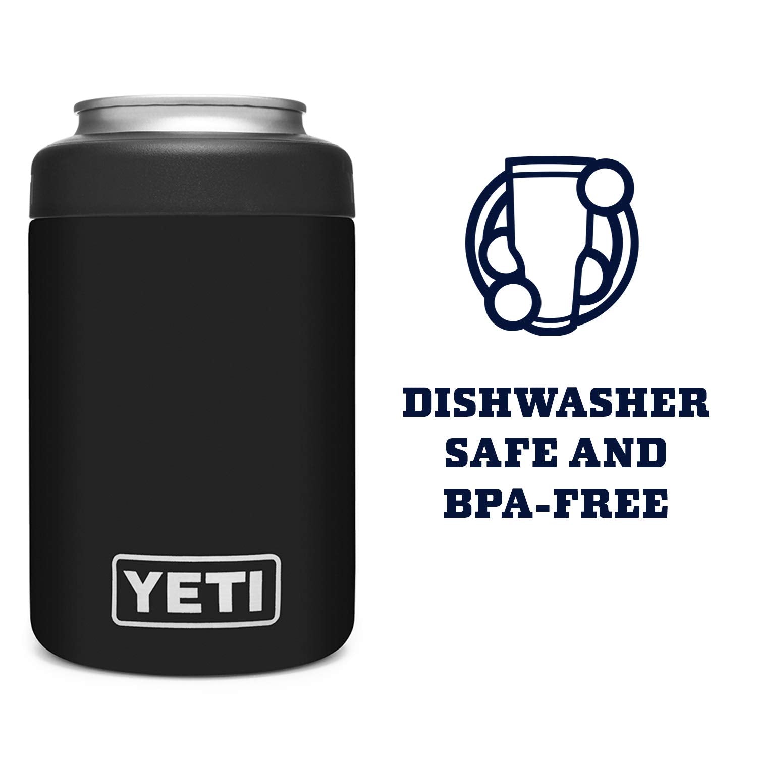 YETI Rambler Colster no-sweat design prevents condensation on hands.