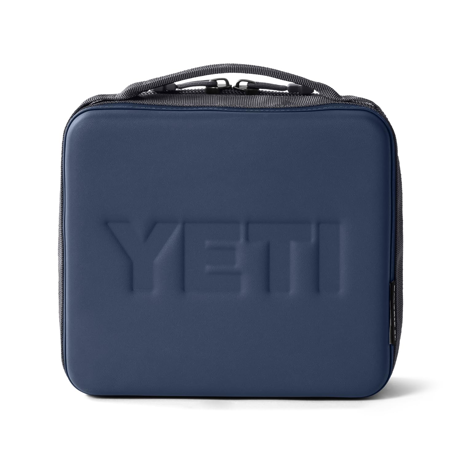 YETI Daytrip 3L navy bag resting on bench, highlighting portable lunch protection