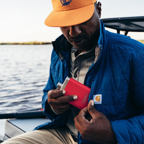 YETI flask set display shows compact travel-friendly hydration kit.