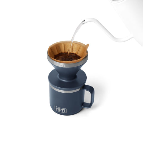 YETI Pour Over Accessory double-wall insulation keeps coffee hot pour after pour.