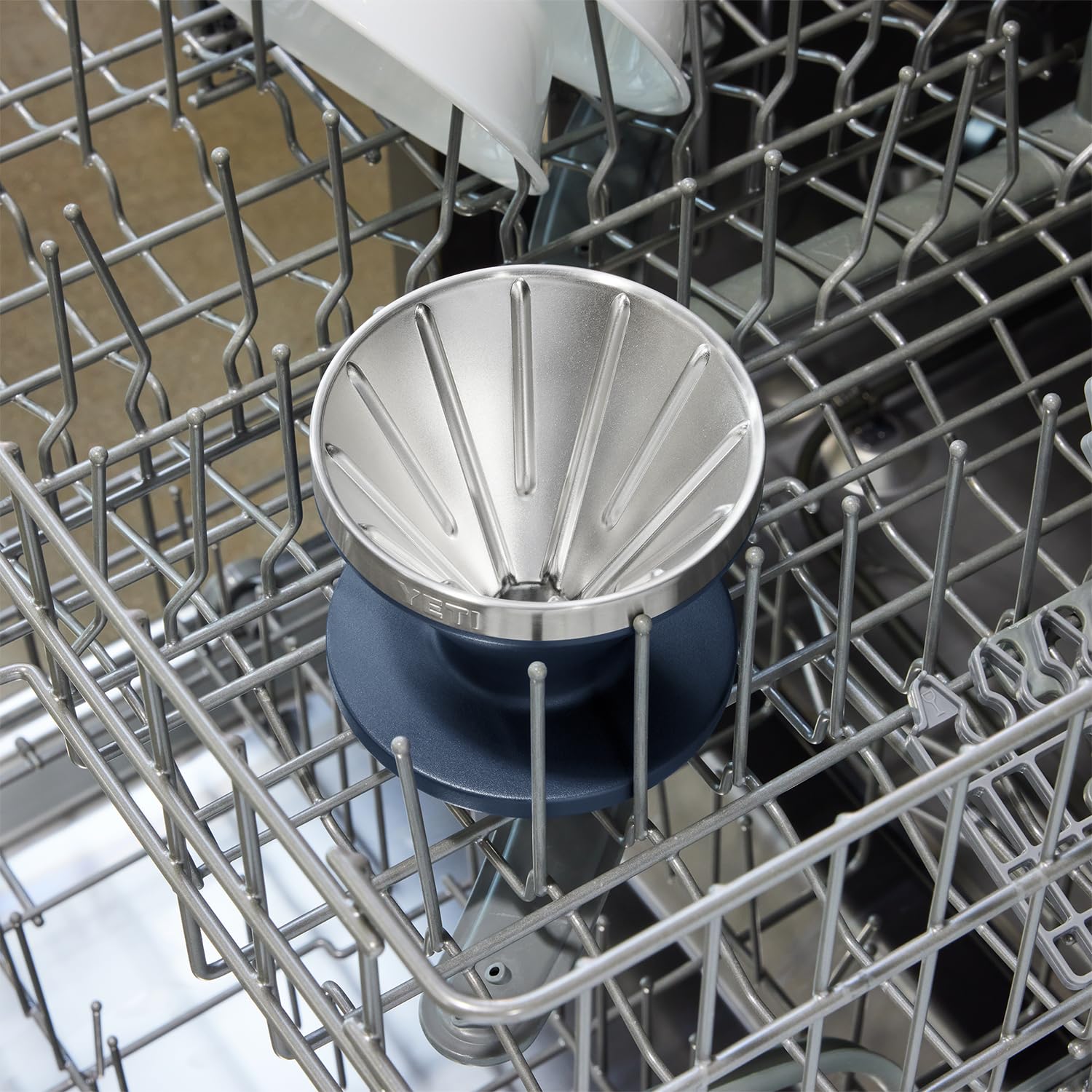 YETI Pour Over Accessory fits on most Rambler mugs for versatility.