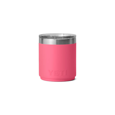 Stacked Lowball 2.0 in tropical pink demonstrates space-saving storage.