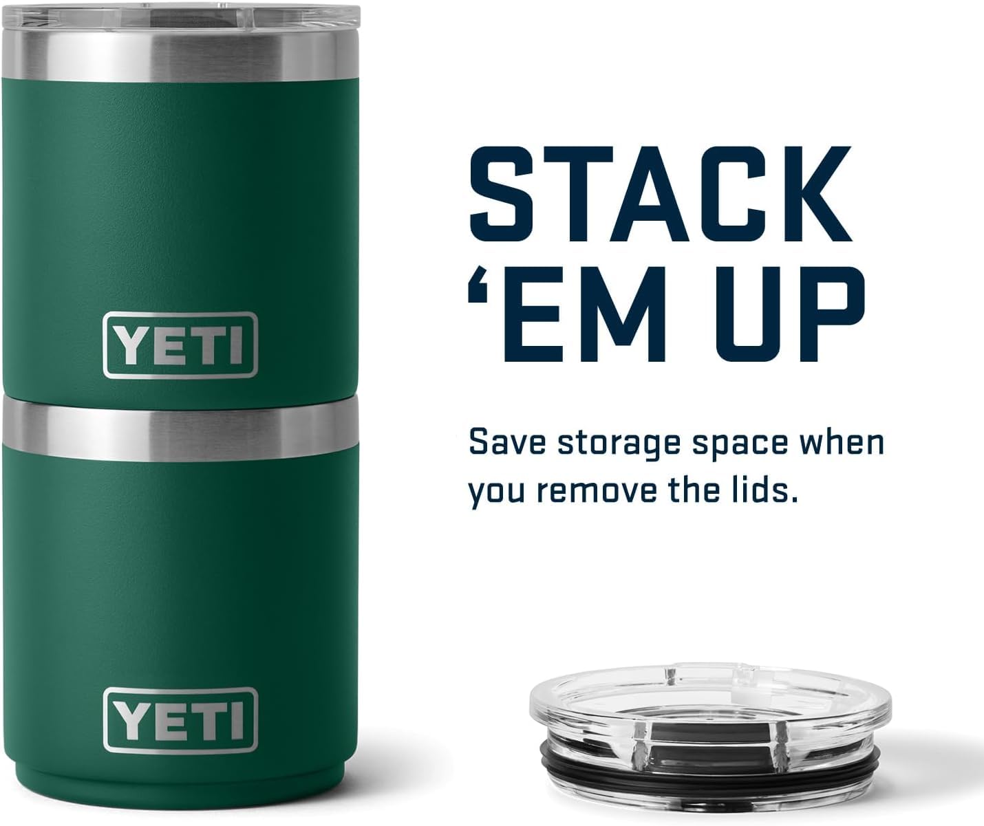 YETI Rambler 10 oz Lowball 2.0 green finish suits outdoor use.