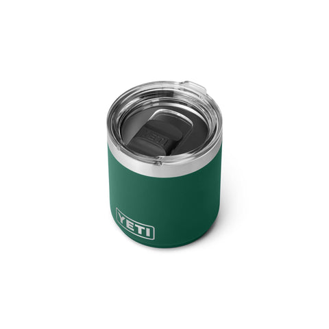 YETI Rambler Lowball 2.0 magnet closeup demonstrates temperature retention feature.