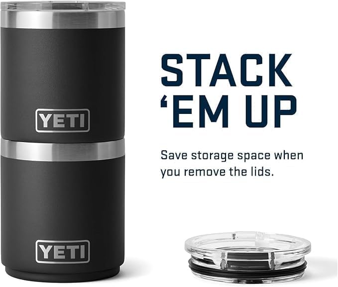 YETI Rambler 10 oz Lowball compact size fits cup holders and bags.