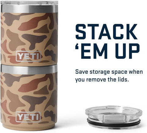 YETI Rambler 10 oz Lowball 2.0 hot and cold retention capability.