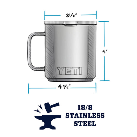 YETI Rambler 10 oz Stackable Mug with MagSlider Lid provides magnetic closure to reduce spills.
