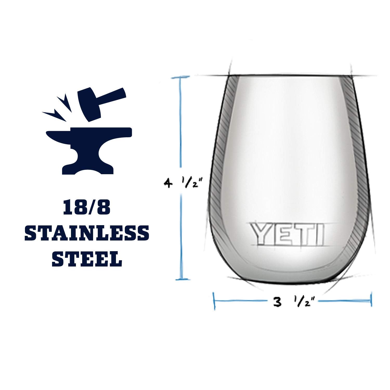 YETI Rambler 10 oz Wine Tumbler white with MagSlider lid in action