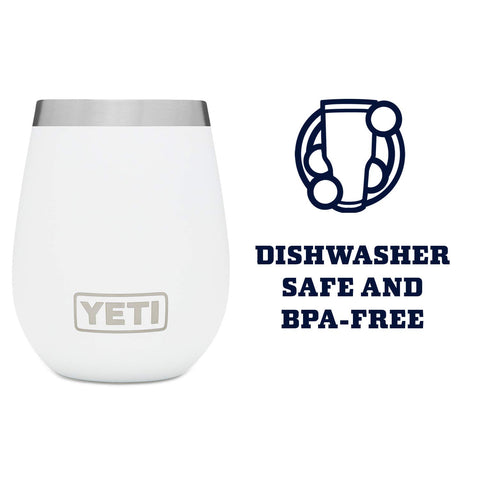 Double-wall vacuum insulation on YETI Rambler 10 oz Wine Tumbler