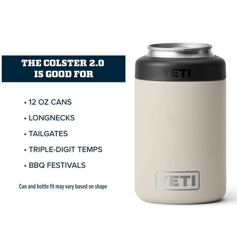 YETI Rambler Colster gasket close-up showing the Load-and-Lock seal