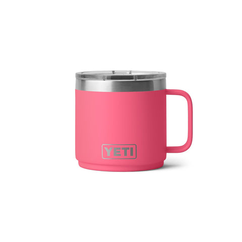 YETI Rambler 14 oz tropical pink mug with compact dimensions for everyday carry.