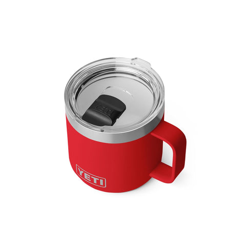 YETI Rambler 14 oz ceramic-lined mug front view, compact and versatile for travel