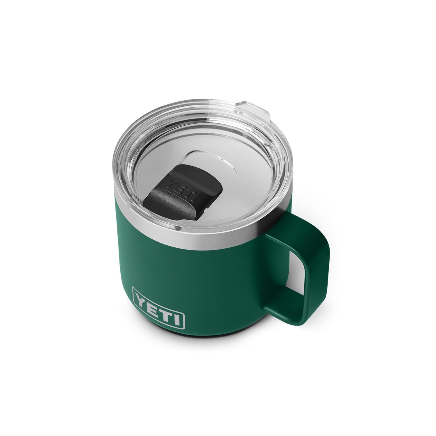 YETI Rambler 14 oz ceramic-lined mug close-up highlights interior quality and flavor preservation