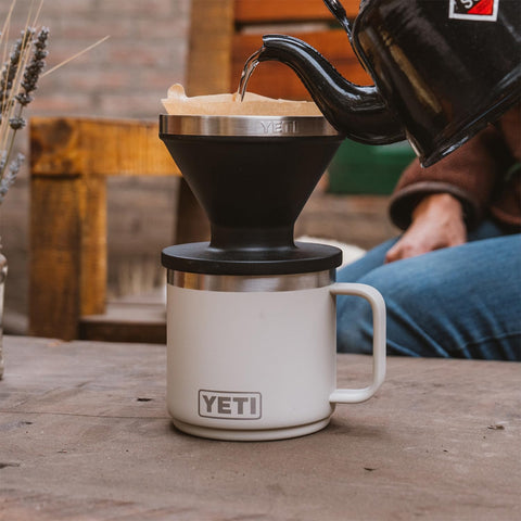 YETI Rambler double-wall vacuum insulation maintains beverage temperature