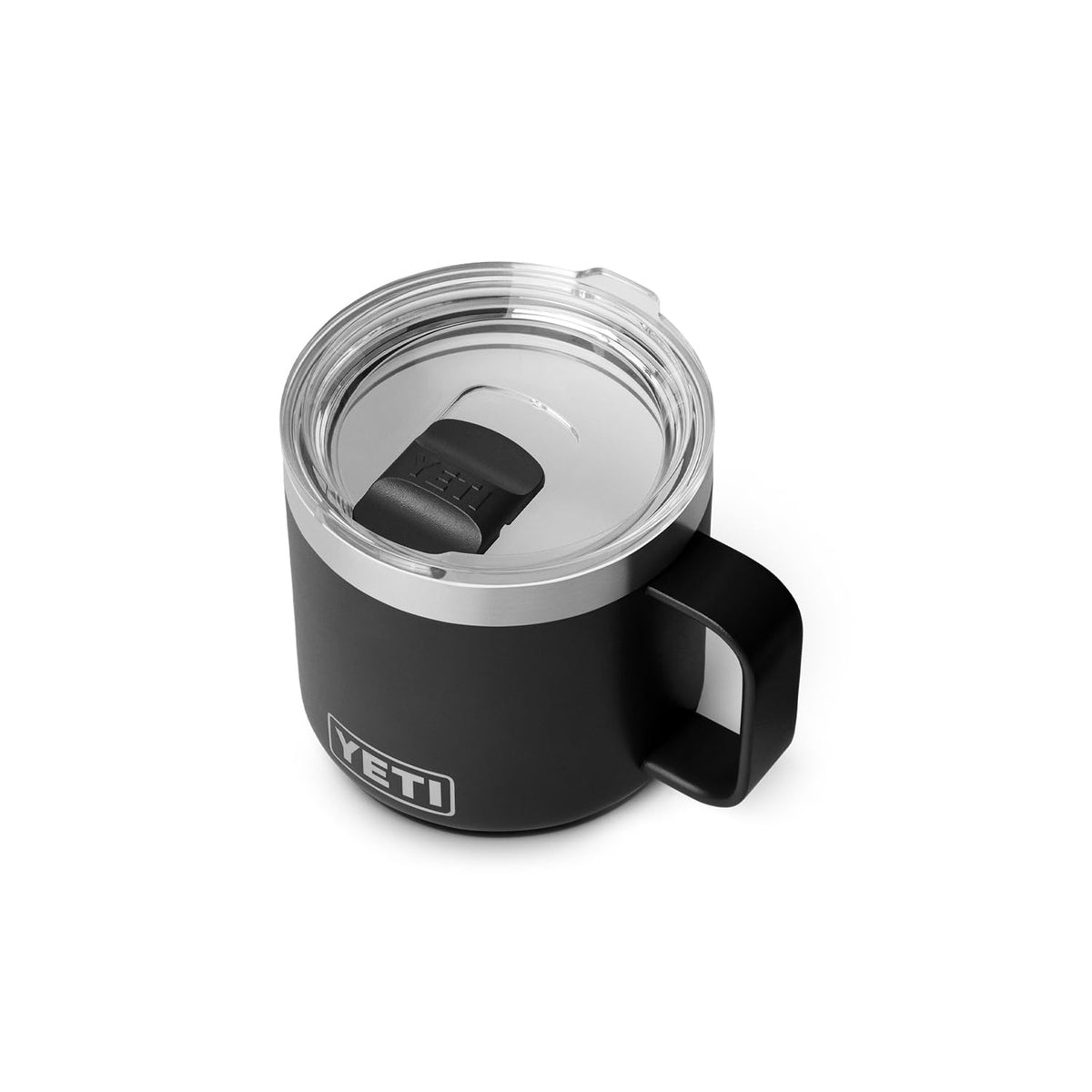 YETI Rambler 14 oz ceramic-lined stackable mug, ideal for camping meals and hot drinks