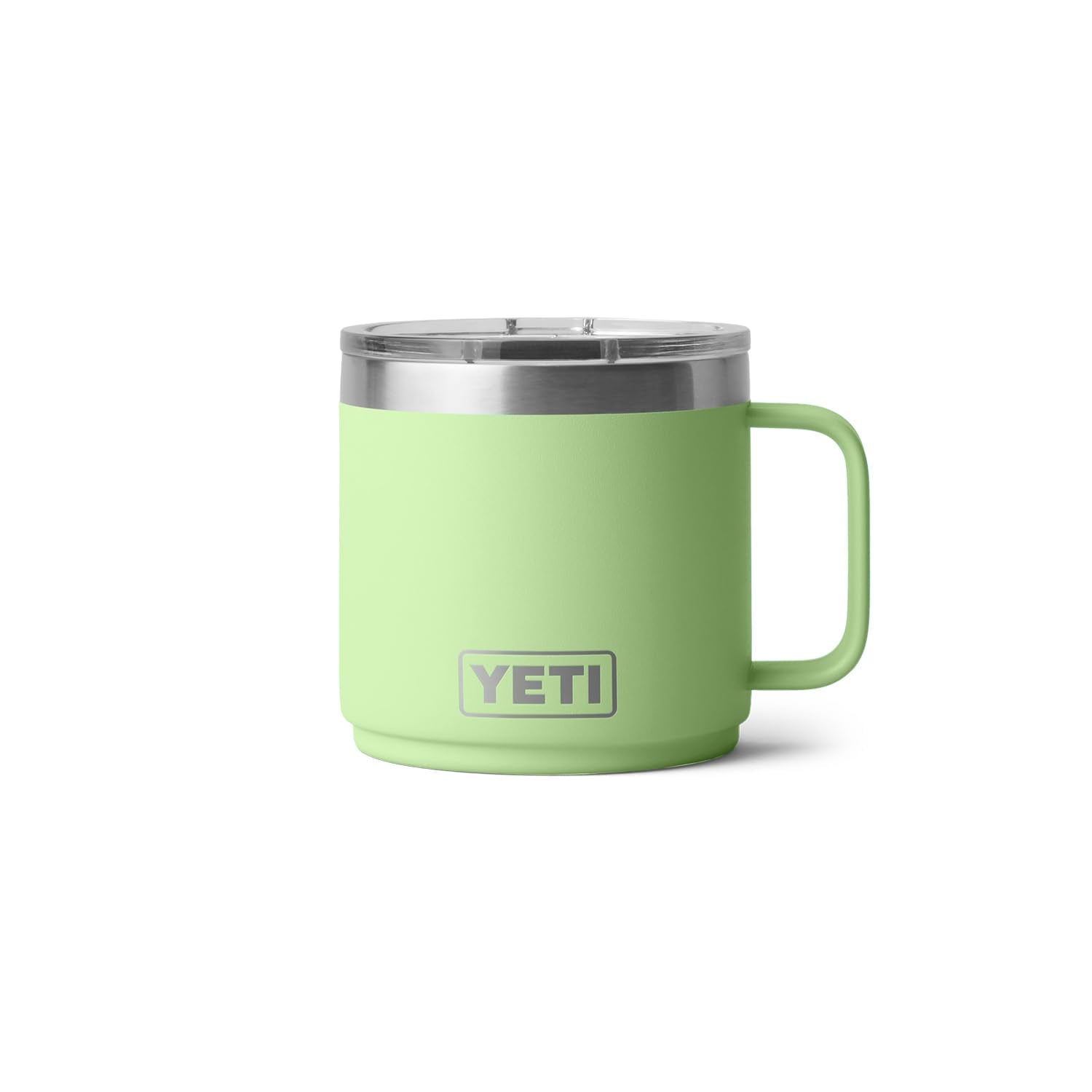 YETI Rambler 14 oz stainless steel body highlighting durability