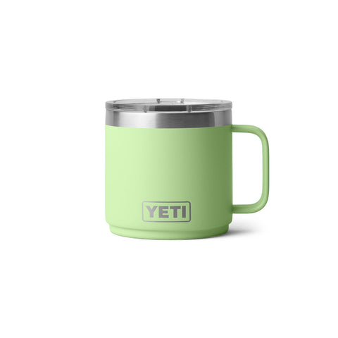 YETI Rambler 14 oz stainless steel body highlighting durability